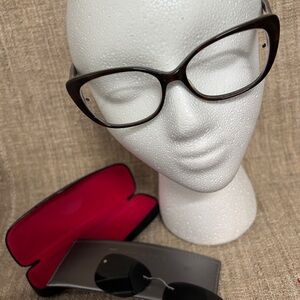 Lulu Guinness Black Square Glasses